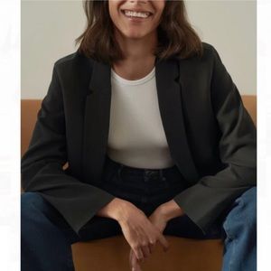 NWT EVERLANE | Black The Easy One Button Blazer